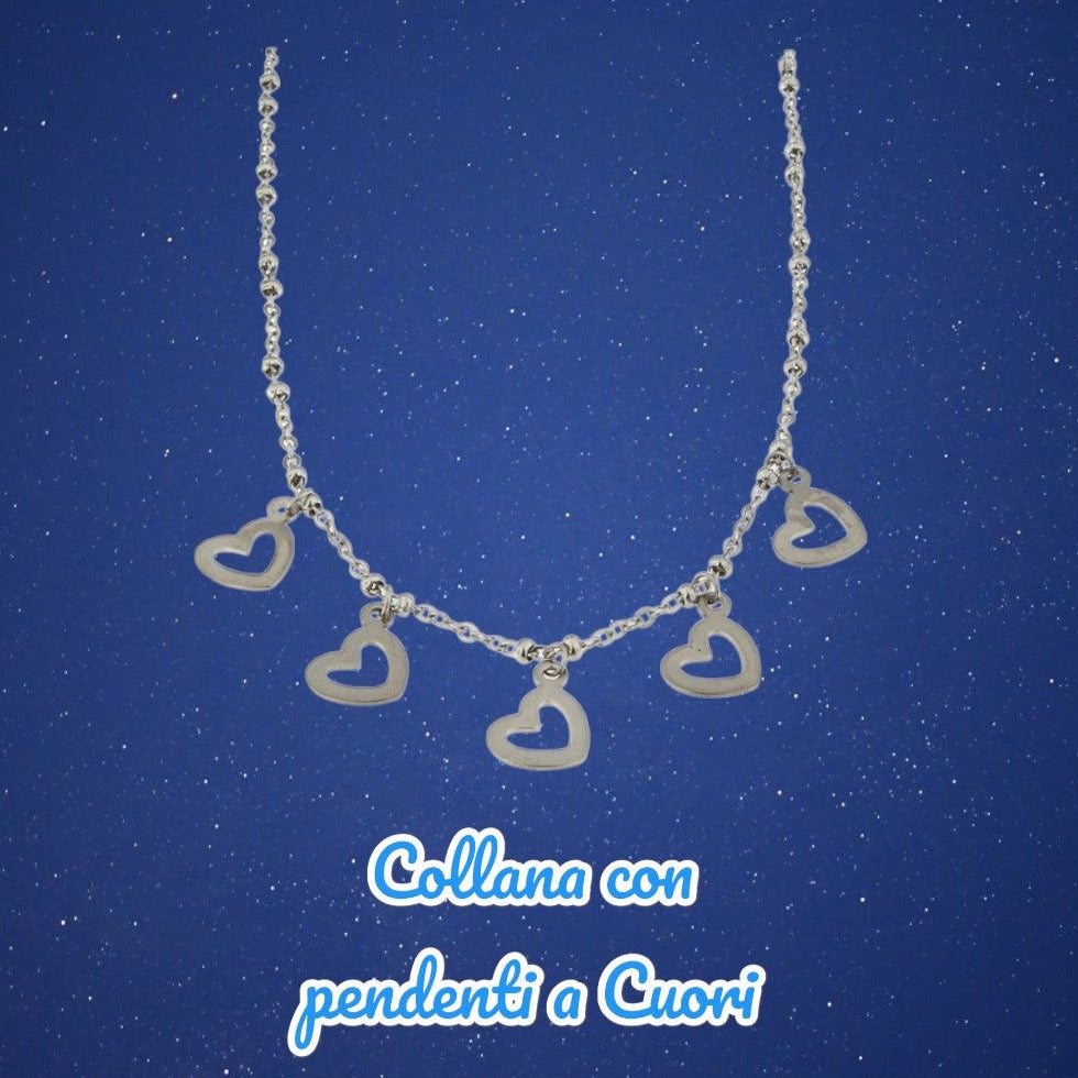 Collana con pendenti cuori